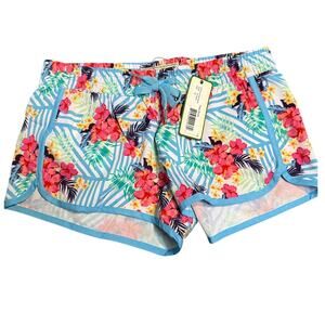 Tipsy Elves Women's Floral Board Shorts, Hawaii Tropical Hibiscus, Size XS, NWT